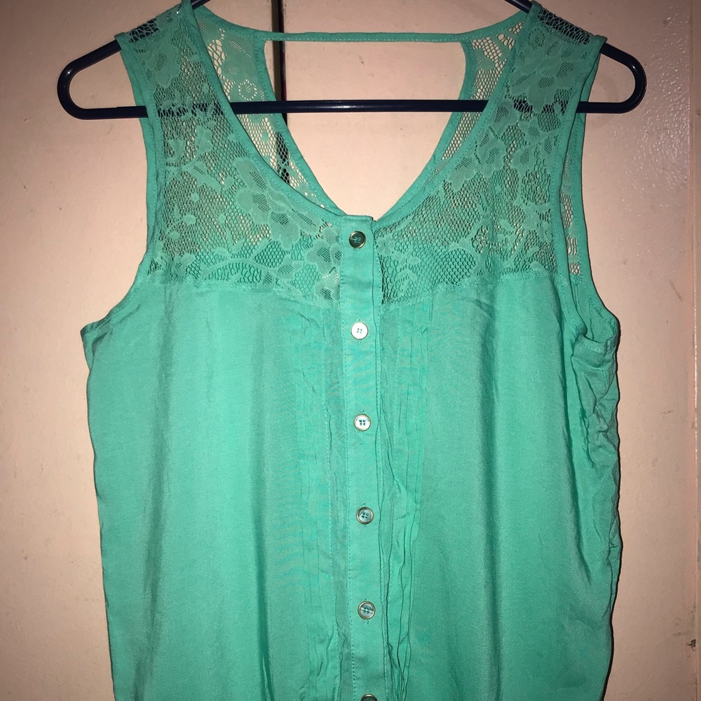 Turquoise Spring Blouse
